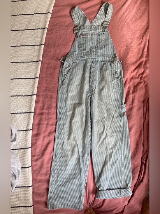 GAP Pants - Vintage Gap Classic Striped Cotton Overalls - Light Blue